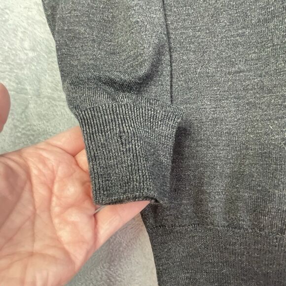 Marks & Spencer Men’s Lightweight Sweater Medium Grey Pullover Lambswool Wool - Picture 4 of 11